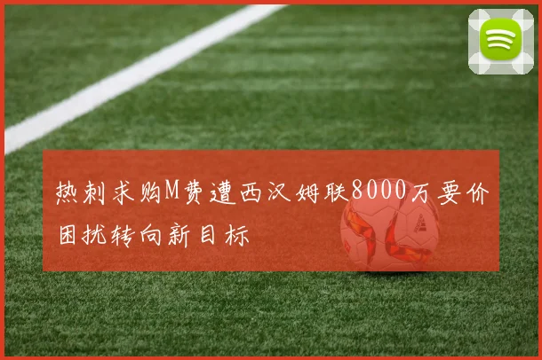 热刺求购M费遭西汉姆联8000万要价困扰转向新目标